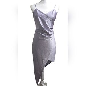 Honey and Rosie Shimmering Lavender Asymmetrical Dress